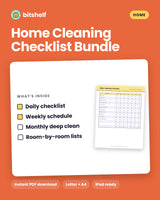 Home Cleaning Checklist Bundle
