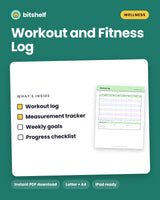 Workout and Fitness Log