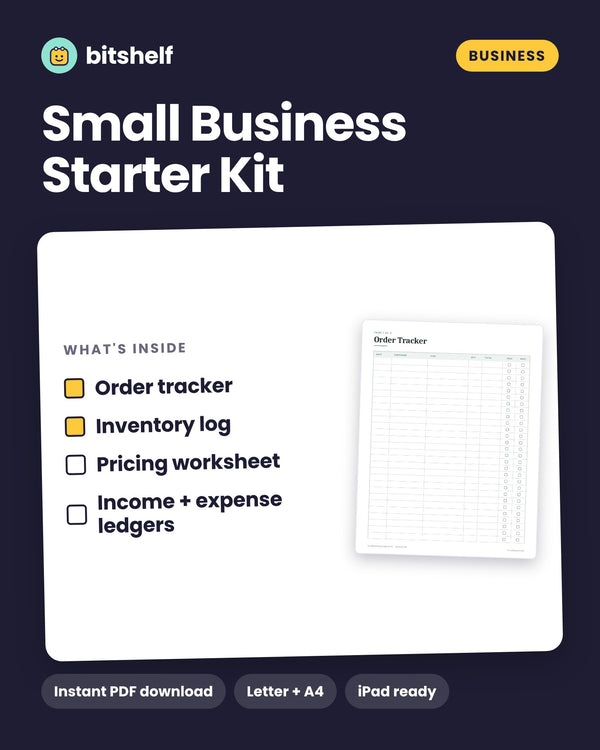 Small Business Starter Kit printable cover by Bitshelf